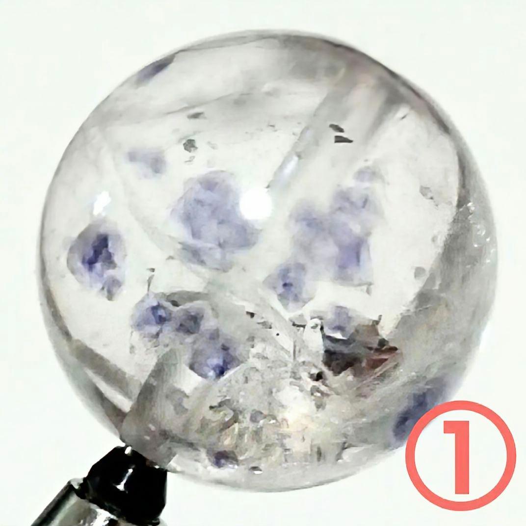 ★(A•O•F！)リッチフローライトinクォーツ 13.2ミリ珠 ビーズ①