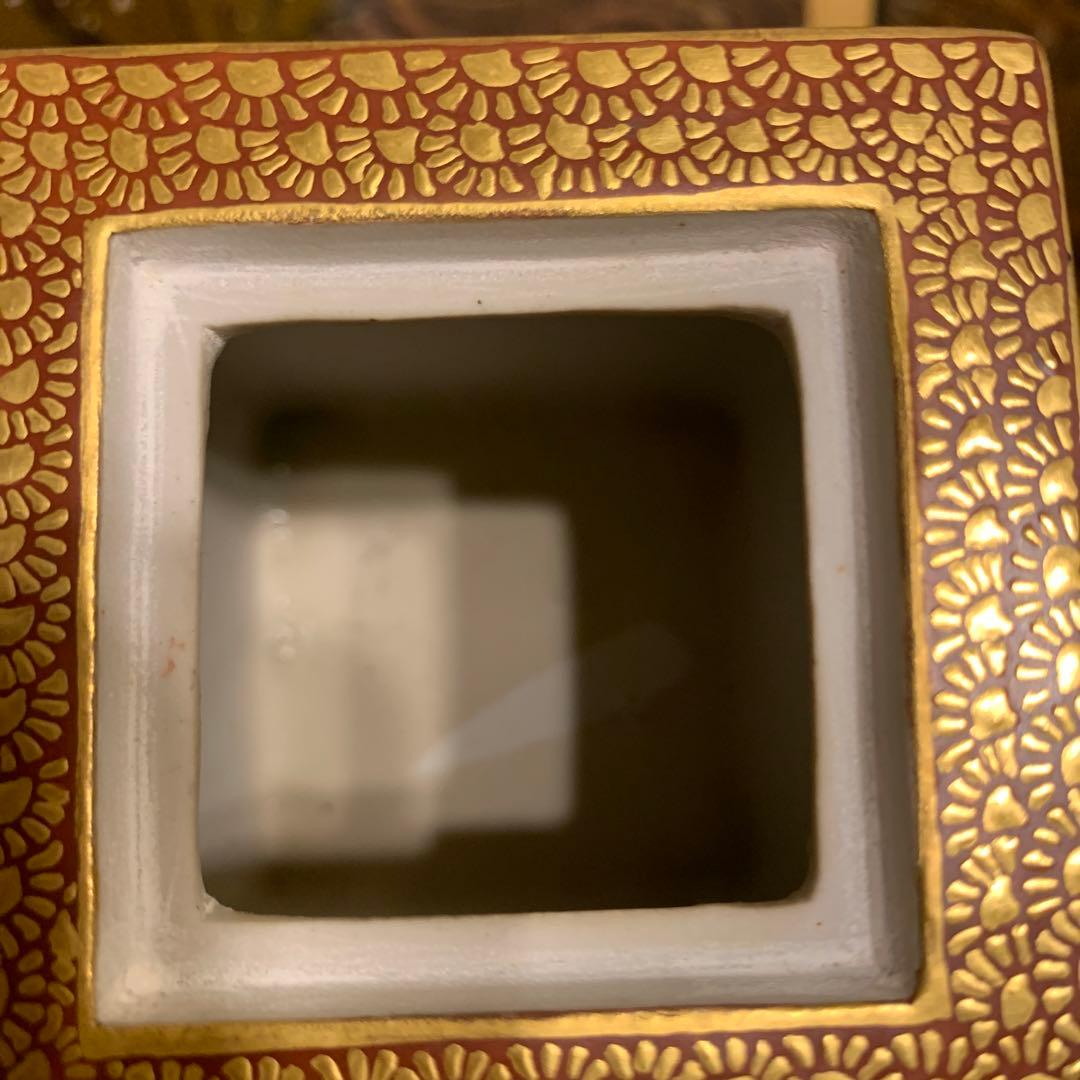 九谷　香炉　アンティーク　林伊平　1客     256