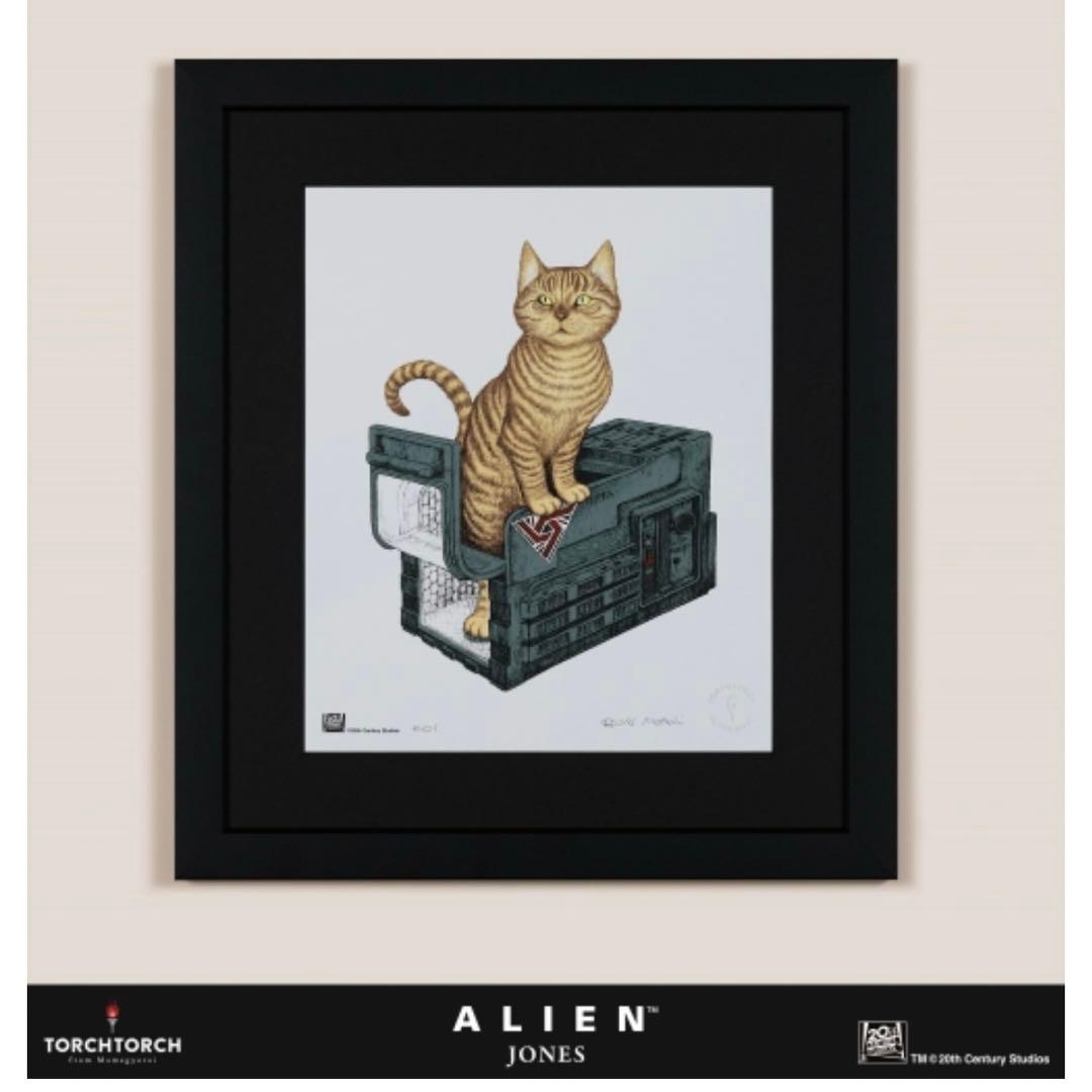 エイリアン 猫のジョーンズ シルクスクリーンアート