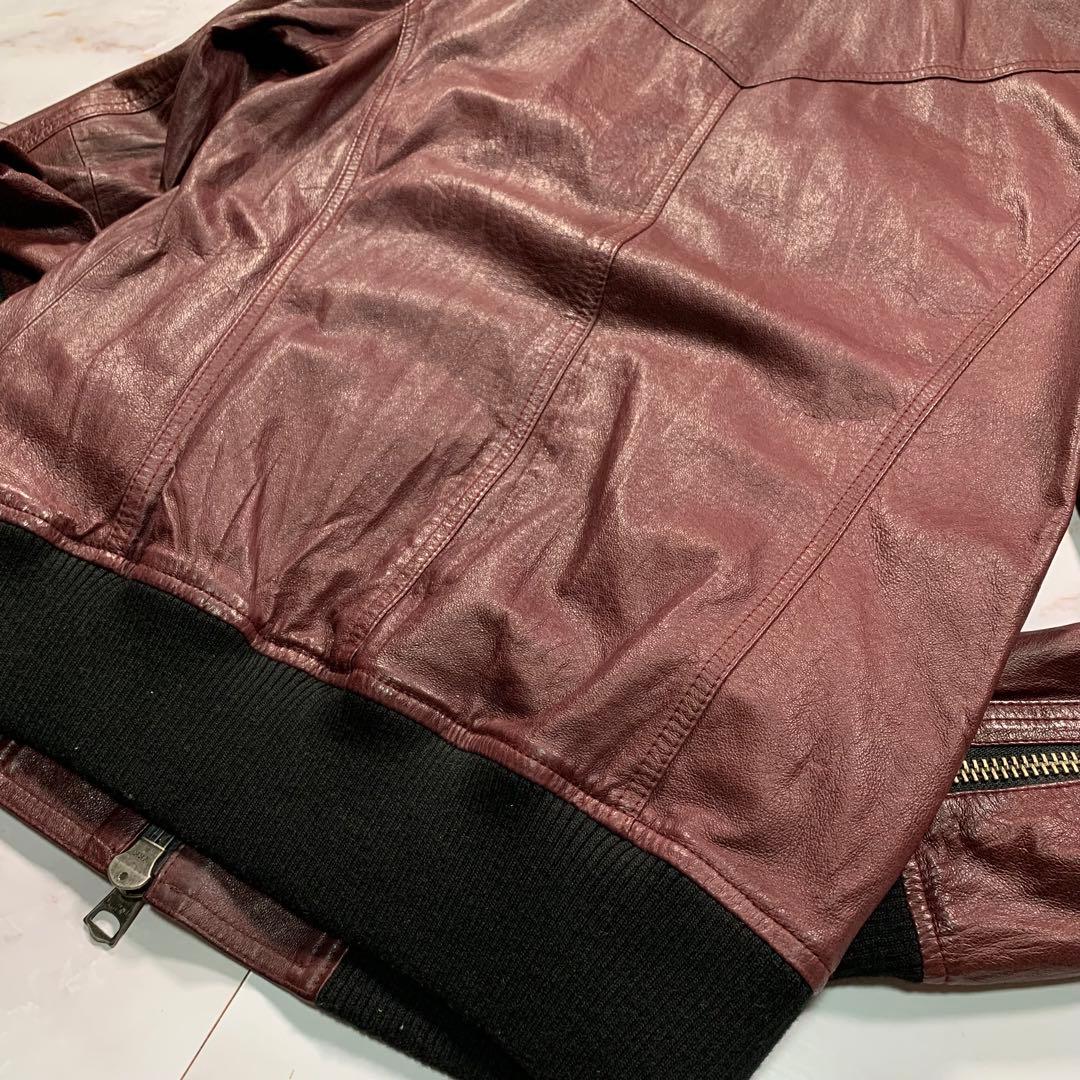 JACKROSEジャックローズピッグレザー ハイネック シングルライダース