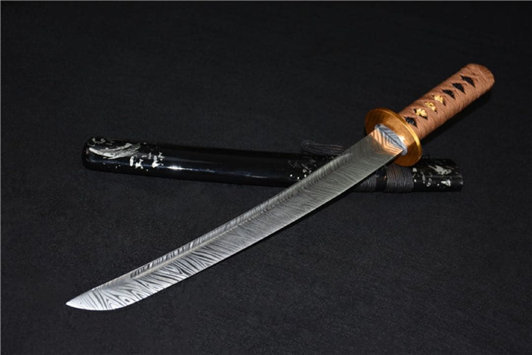 羽毛纹 刀装具 模擬刀 日本刀 模造刀 鑑賞用 武具 脇差
