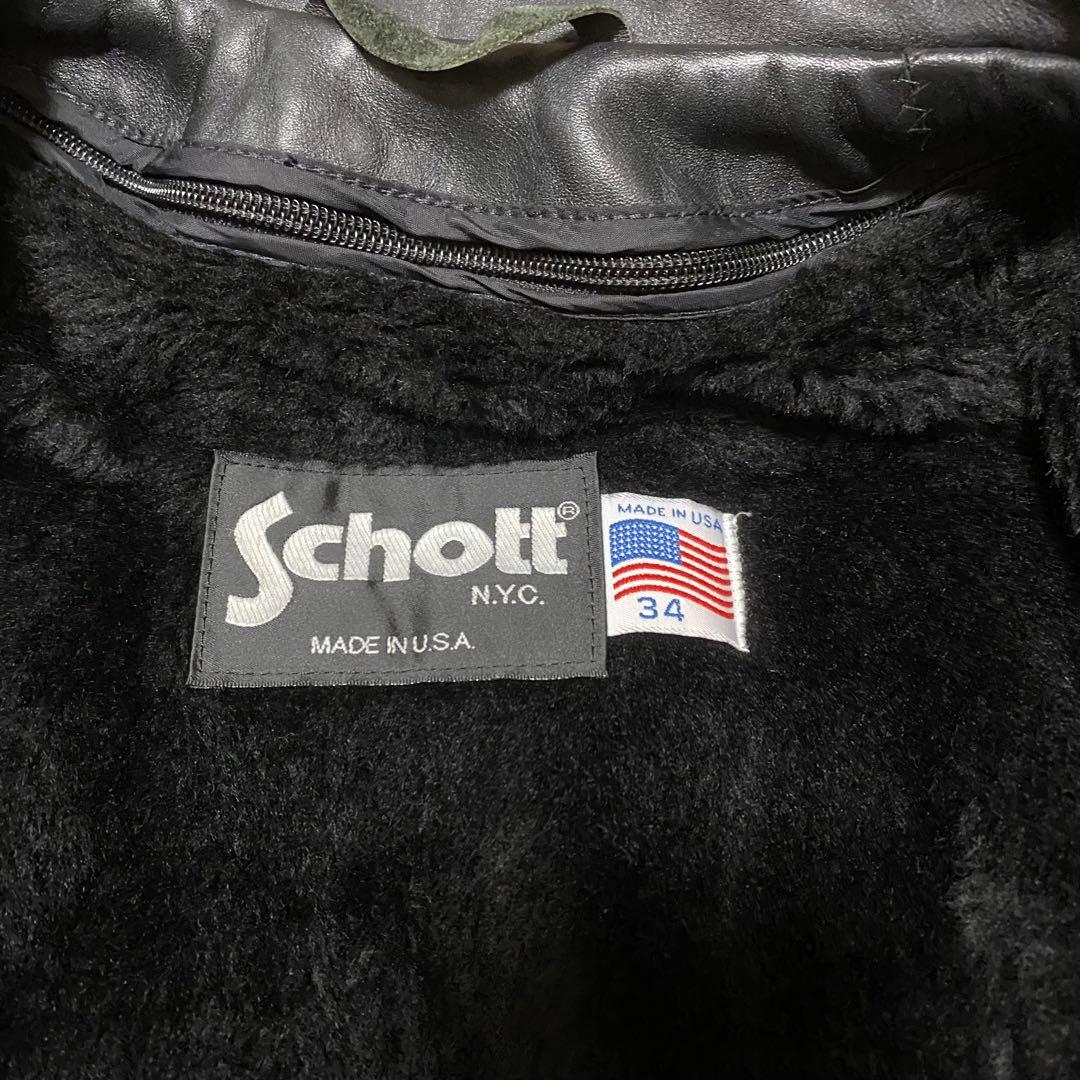 美品　Schott ショット ライダースジャケット　革ジャン USA製