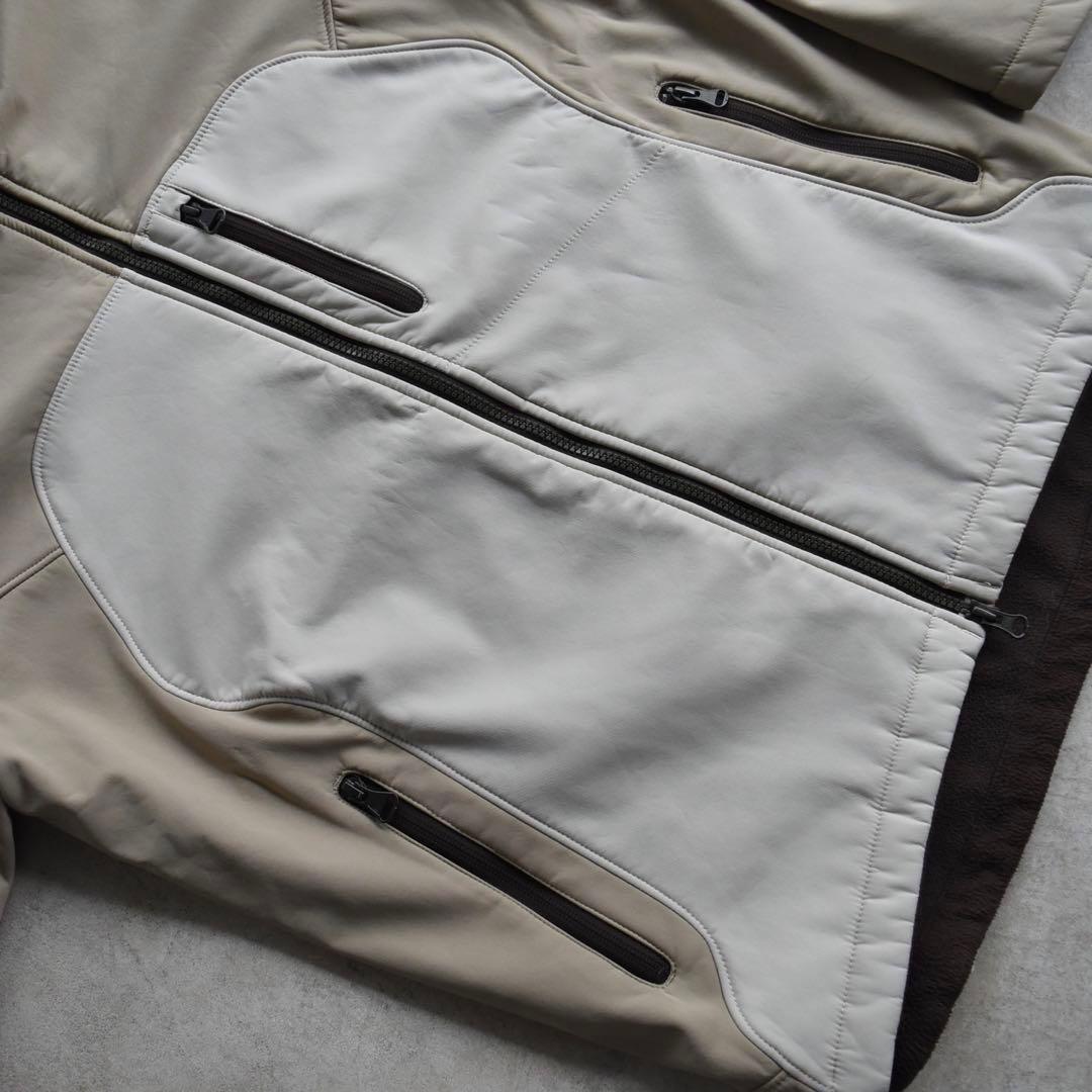 00s ナイキ NIKE ソフトシェルジャケット テック ベージュ白 S