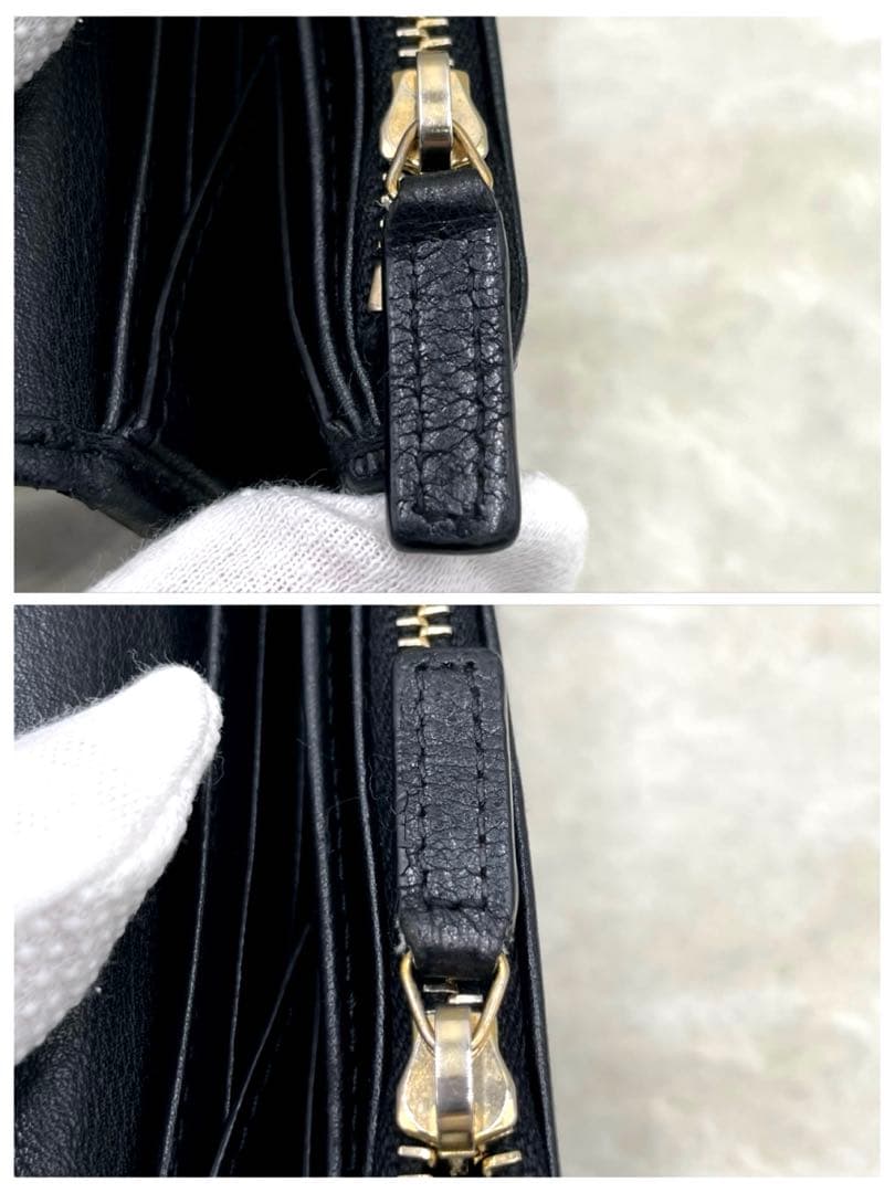 SAINT LAURENT サンローラン 長財布 カサンドラ エンボス ブラック