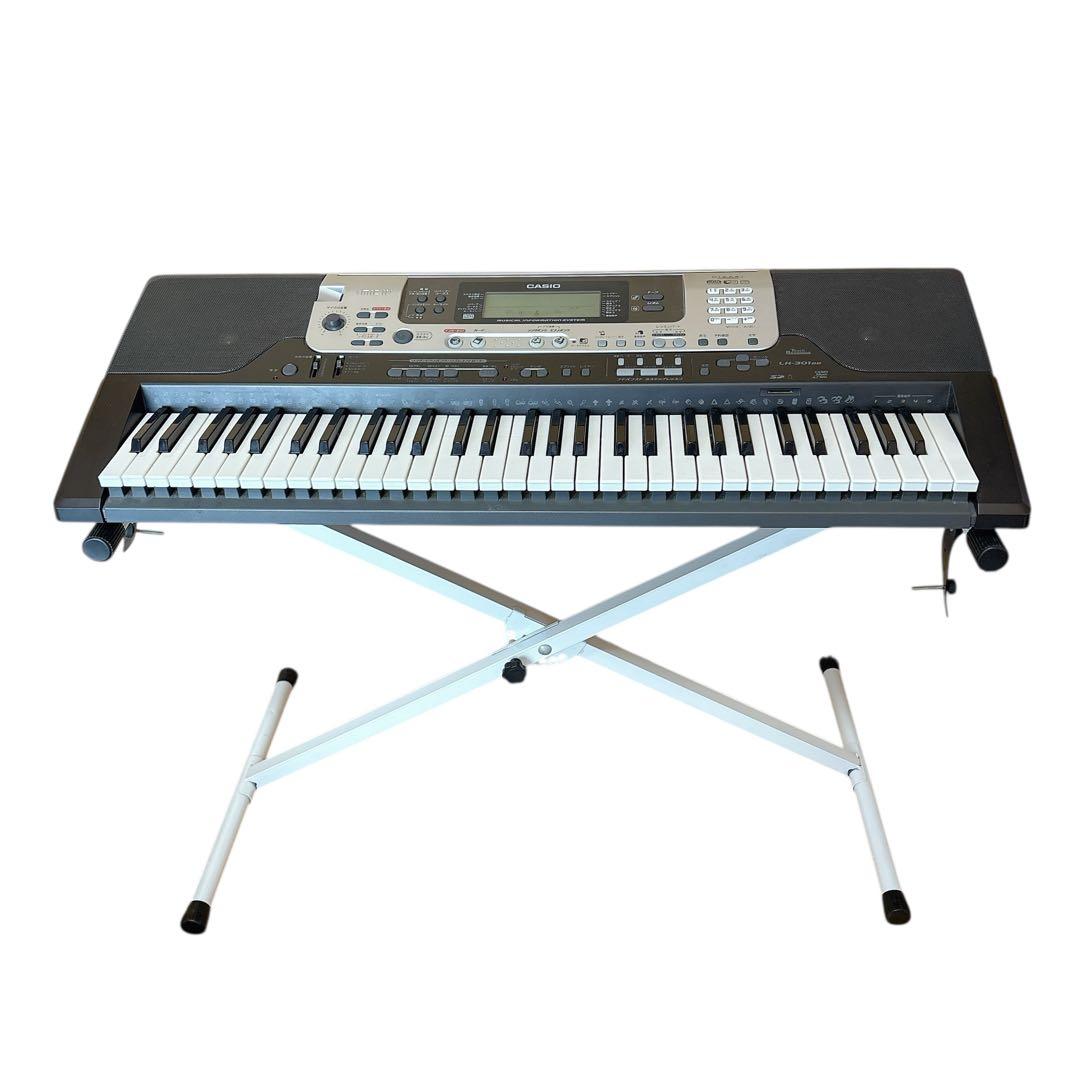 CASIO 電子ピアノ LK-301BB スタンド付き
