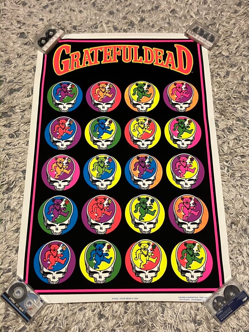 GratefulDead グレイトフルデッド ブラックライトポスター　希少品