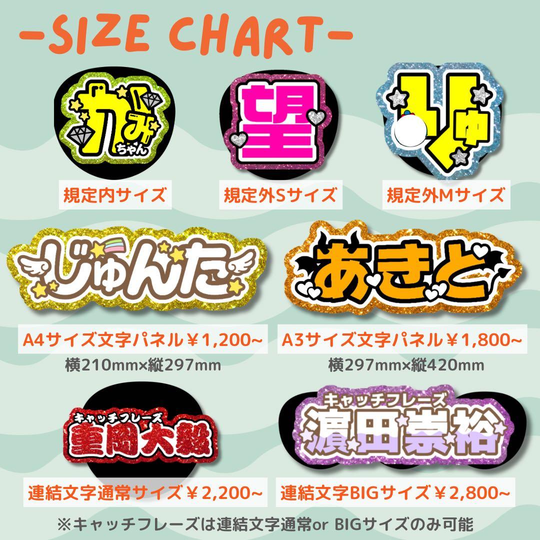 O M S K　オーダー　うちわ文字　団扇屋さん　連結　文字パネル
