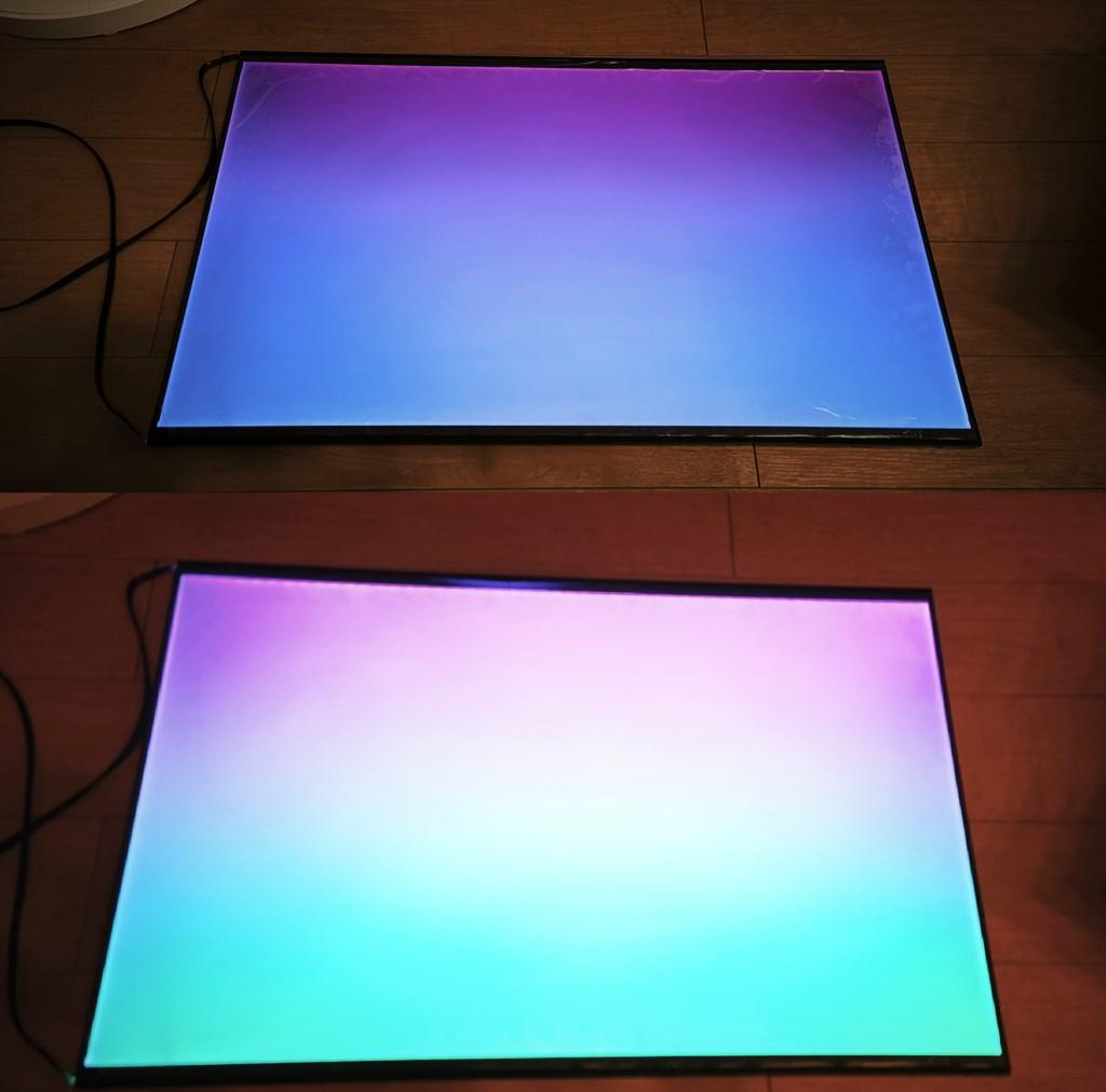 【b2l63】2色カラーLEDライトスクリーン OFF黒 60cm x 36cm