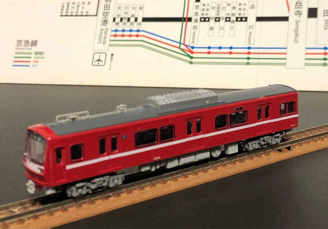 管理番号1675 京急2000形3扉車Nゲージ塗装済キット素人組立品4両