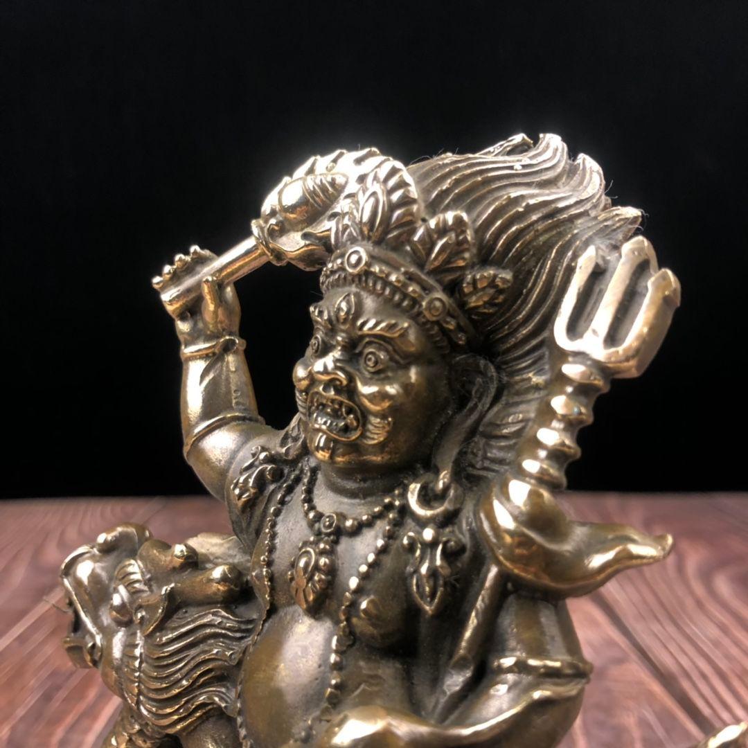騎竜黄財神仏像 現代工芸品 美術品 置物