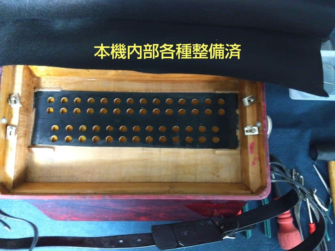 【大幅メンテ完了】 トンボ ソプラノアコーディオン No.270 赤（即演奏可）