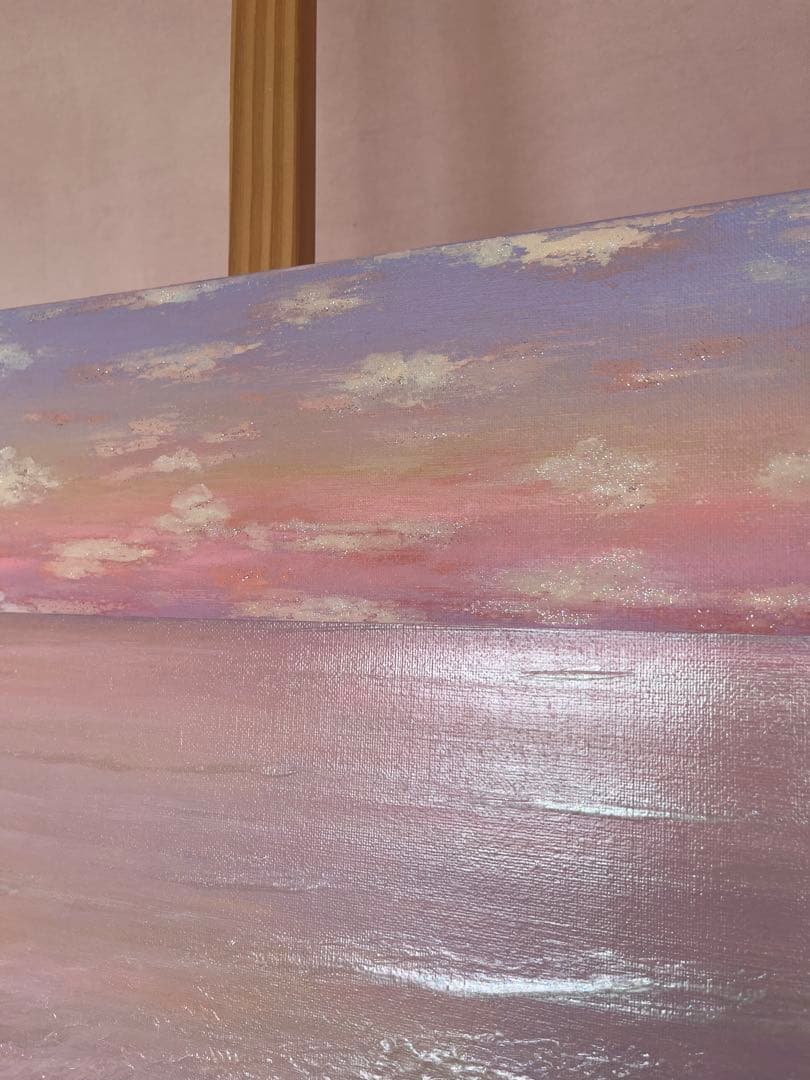 海の風景 テクスチャーアート 海の絵 海 海アート 癒し 風景　原画