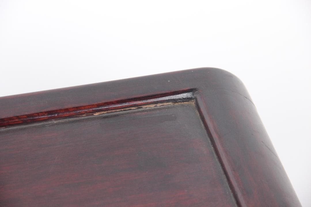 唐木 紫檀 木製 銀象嵌 花台 香炉台 茶道具 書道具 仏具 ES1-26