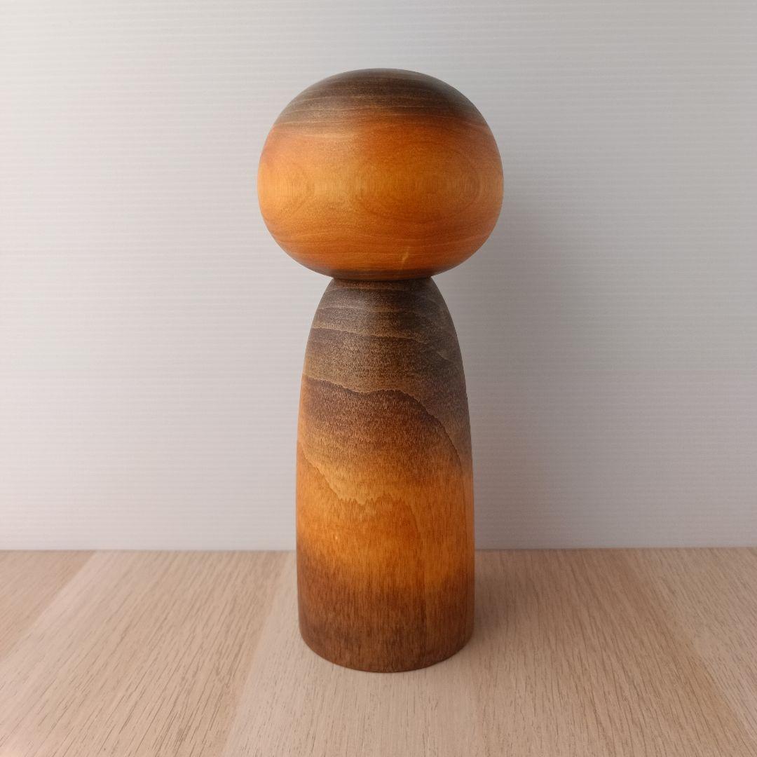 ①渡辺正雄 彩秋 約24cm 創作こけし 伝統工芸 内閣総理大臣賞受賞作家