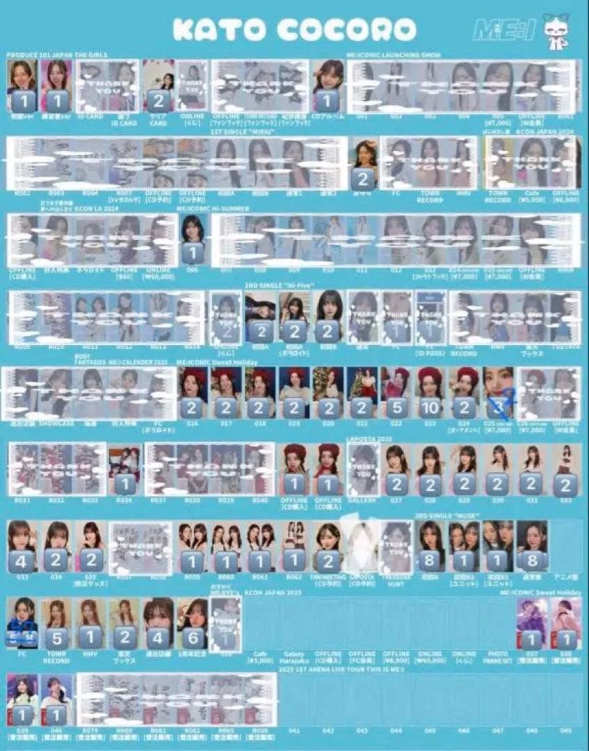 即購入❌ 値下げ⭕️ ME:I ミーアイ 加藤心　COCORO トレカ まとめ