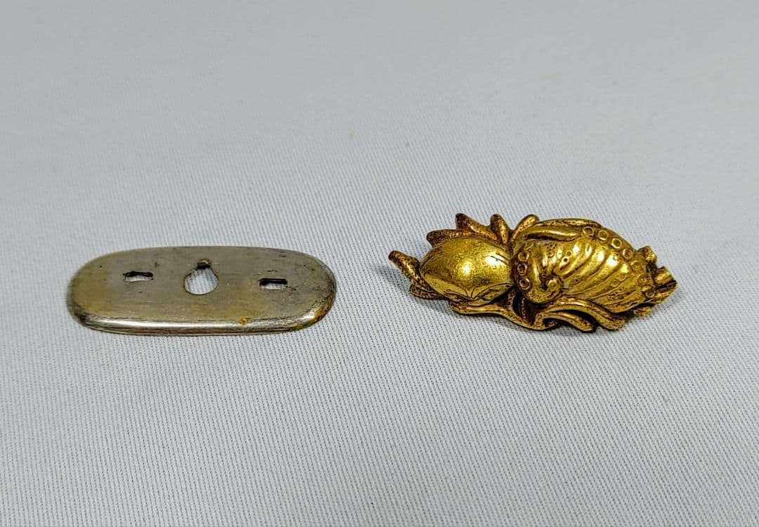 金無垢 鮑前金具