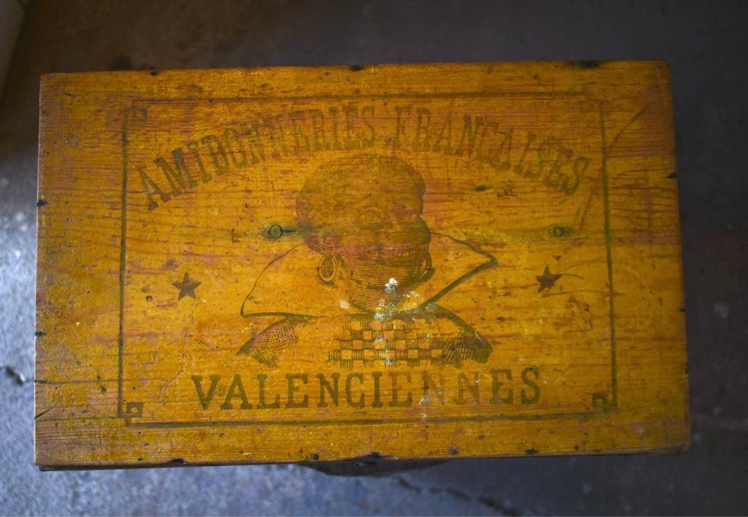 フランス　アンティーク　木箱　vintage ブロカント　1880年　襤褸