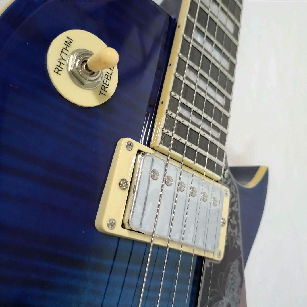 美品　Grote　LP Style　レスポールタイプ　シースルーブルー　トラ杢