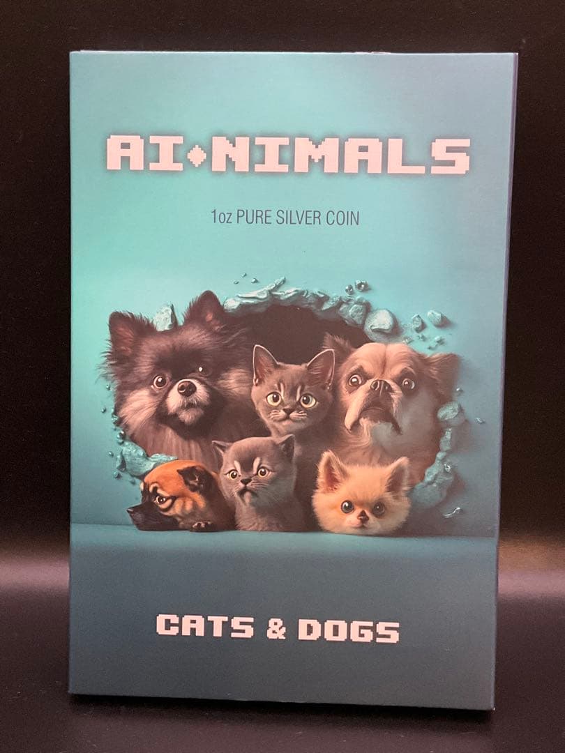 カメルーン共和国 AI ANIMALS 1オンス プルーフ銀貨 犬　137