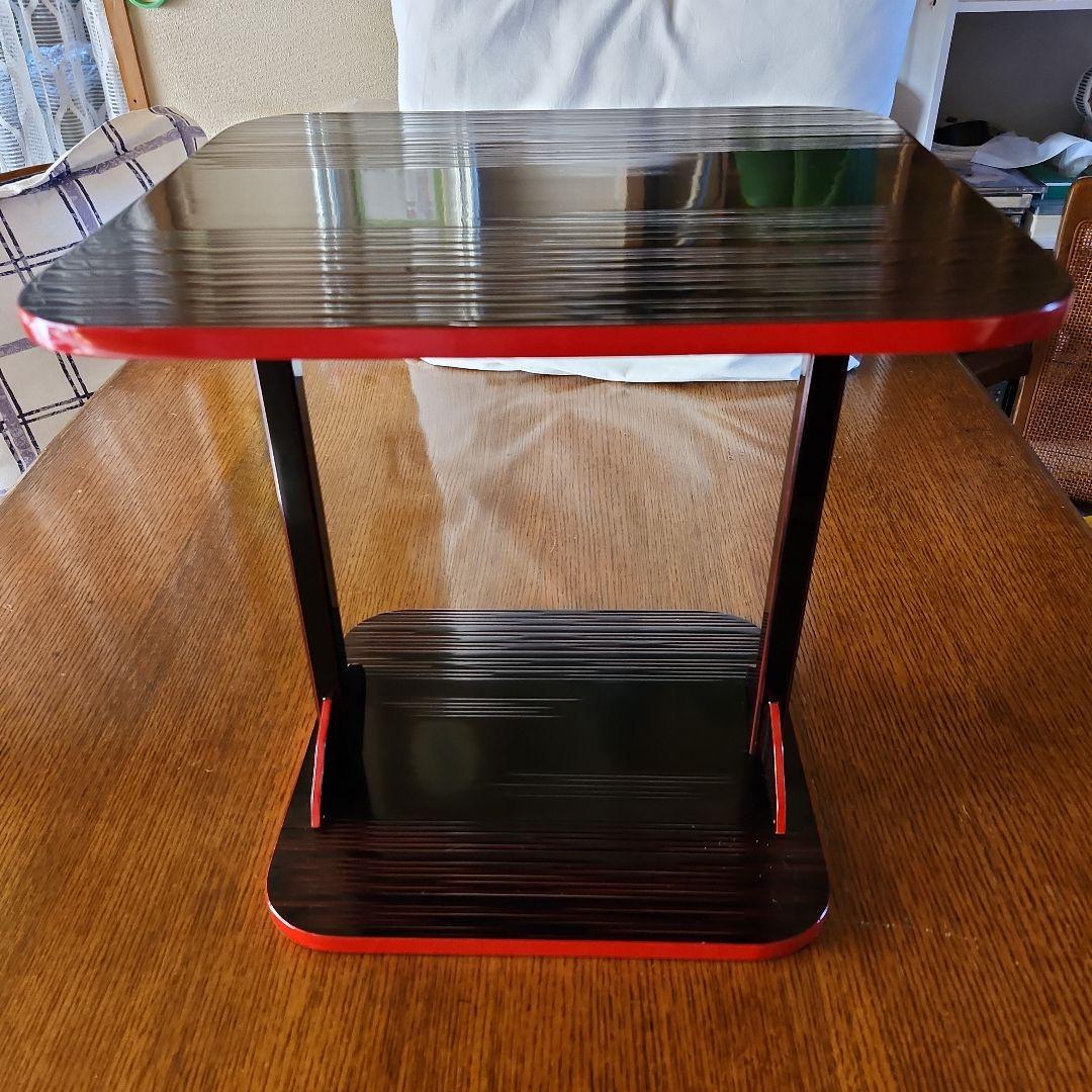 茶道具　小四方棚　漆塗り未使用　出品のため開封組み立てました