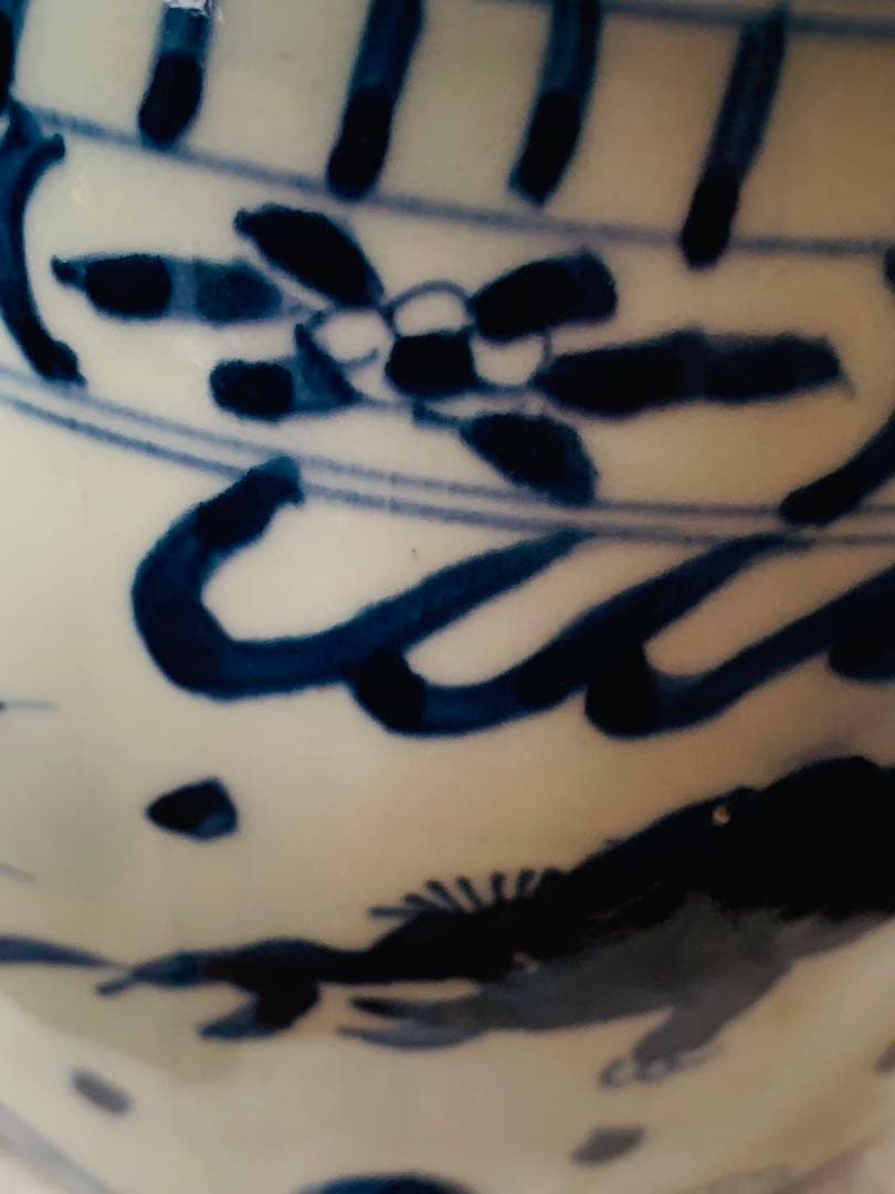 中国清時代染付水指(箱付き)