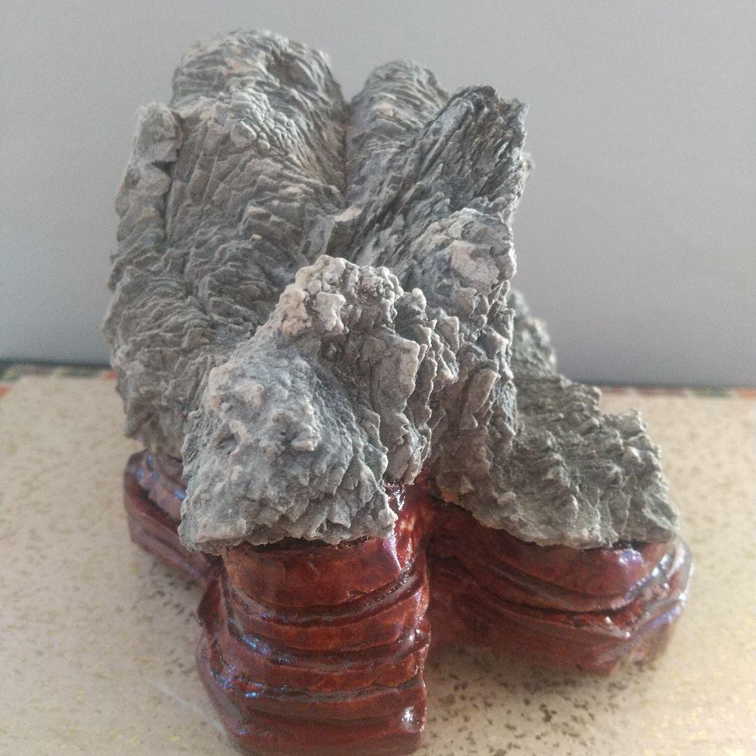 自然石/山形石/木製台座付き