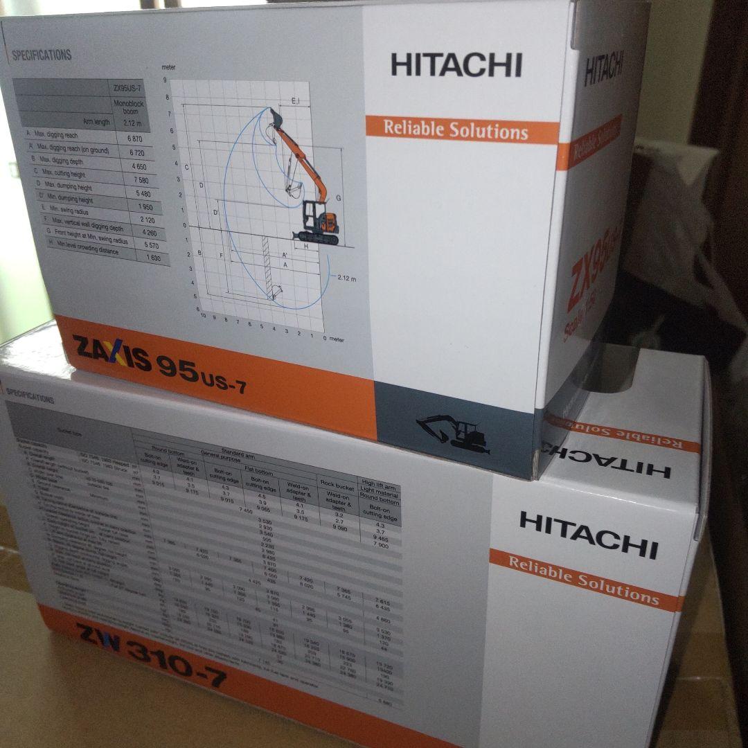 日立建機　 ZAXIS 95US-7 & ZW310-7 2セット 1/50