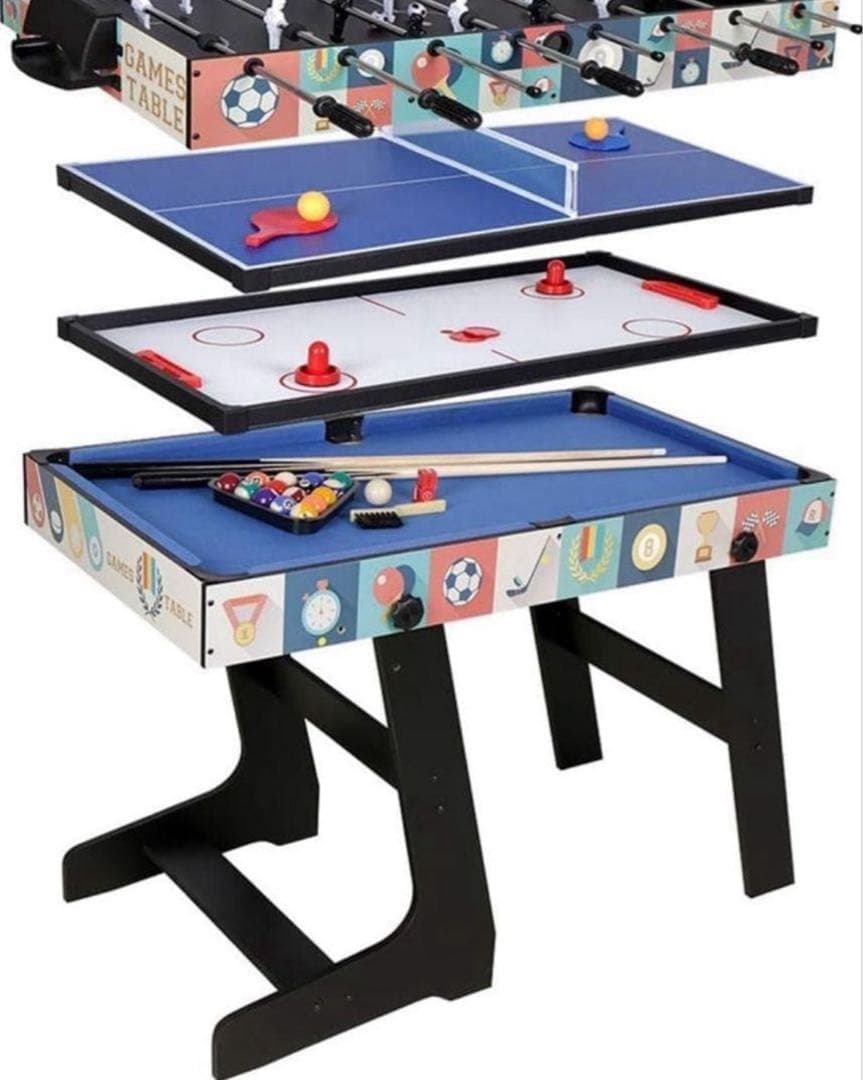 【送料無料 】大型マルチゲーム台 ビリヤード台、卓球台、サッカー台、ホッケー