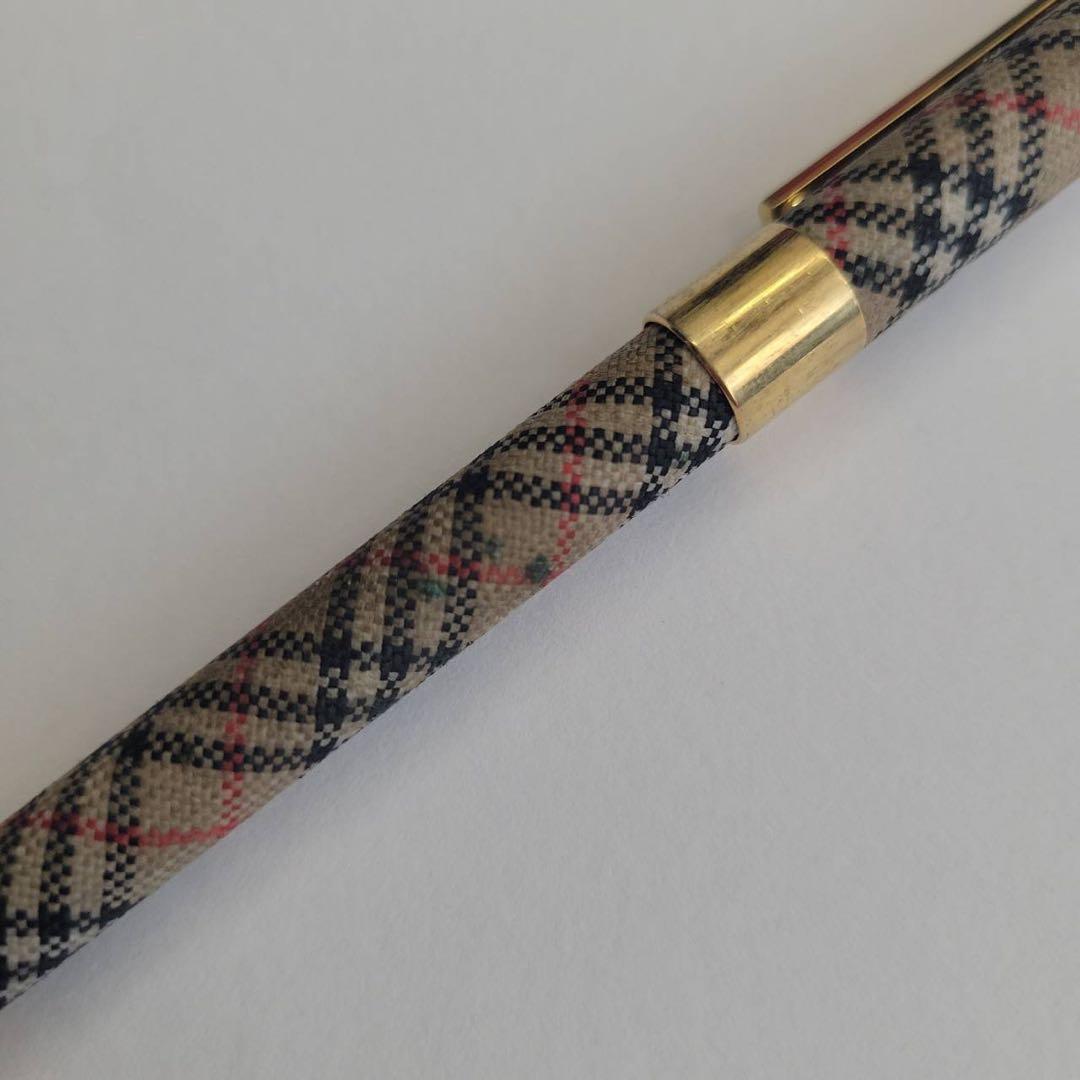 【レア】バーバリー ノバチェック シャーペン　布張り　廃盤　BURBERRY