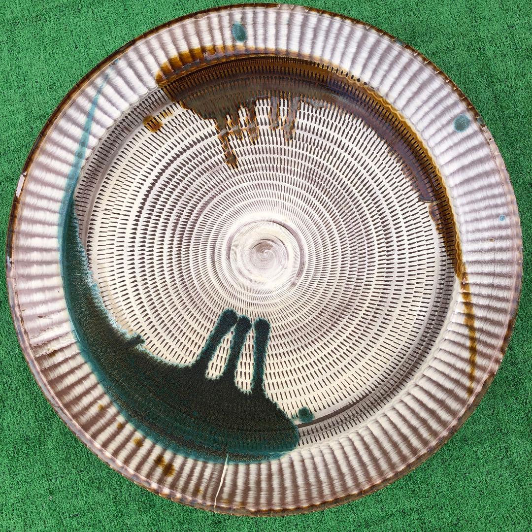 小石原焼　特大皿　陶芸　骨董品