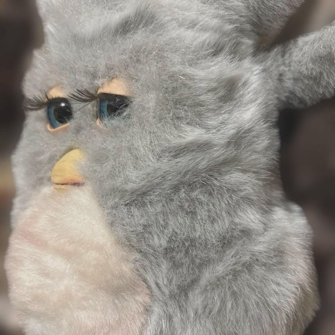 ファービー2 グレー×ピンク 英語版 青目 動作確認済み お人形遊び ぬいぐるみ