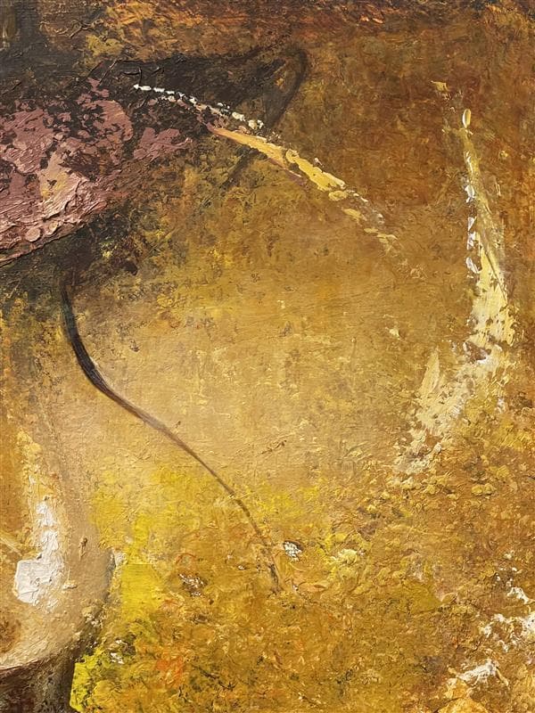 「真作」作者不明　静物画　油彩画　額装　サイン有り　F6号