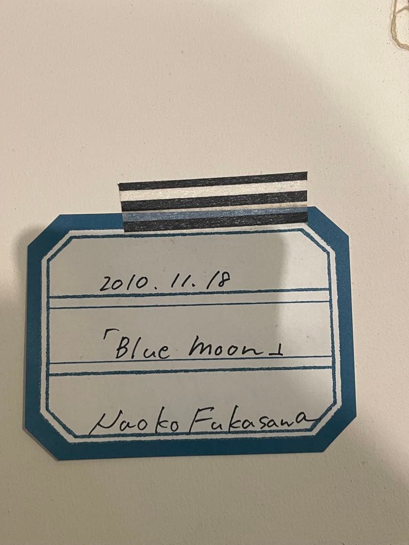 真作　Fukasawa Naoko「Blue Moon」水彩 ゴスロリ　アリス