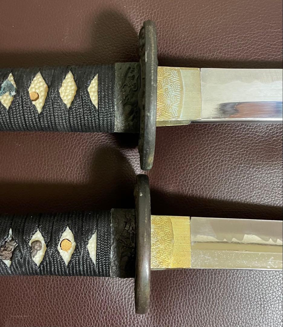 模造刀　居合刀　刀掛け　螺鈿　武具　v311