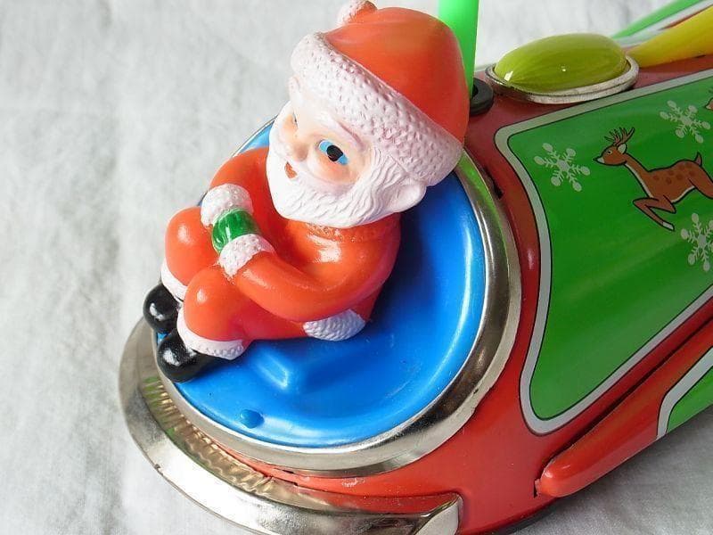 サンタヘリコプター １９６０年代　増田屋 日本製 ブリキ　オモチャ　クリスマス