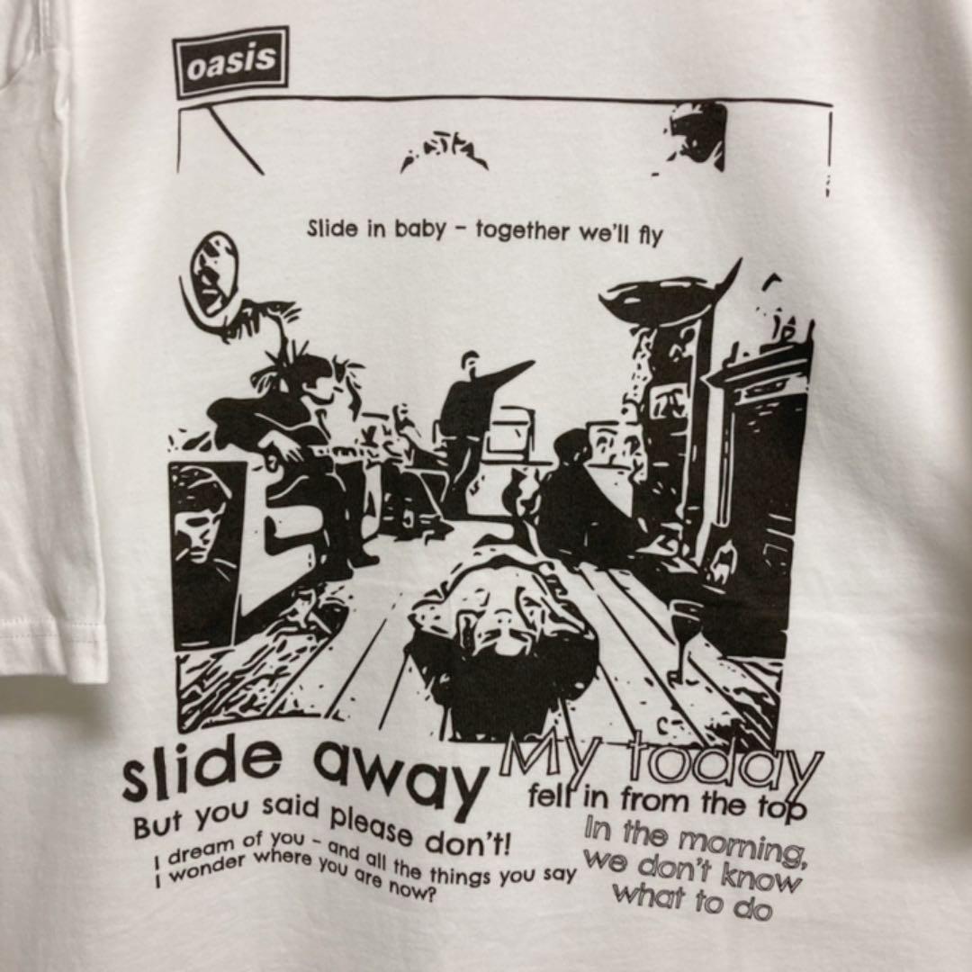 OASIS　当店限定　イラスト風　オアシス　ギャラガー　音楽　古着風　バンT