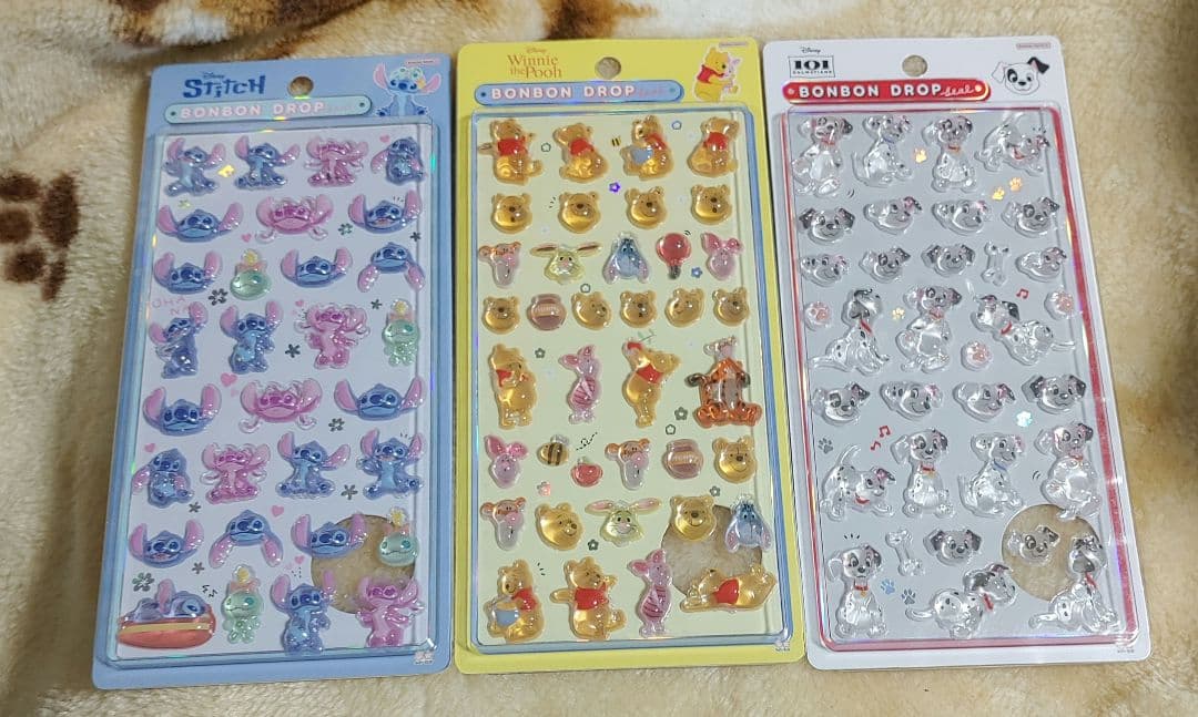 正規品 新品 ボンボンドロップシール ディズニー 大 6枚 プーさん