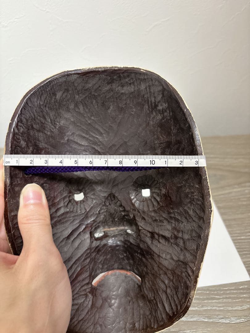 能面　木彫り