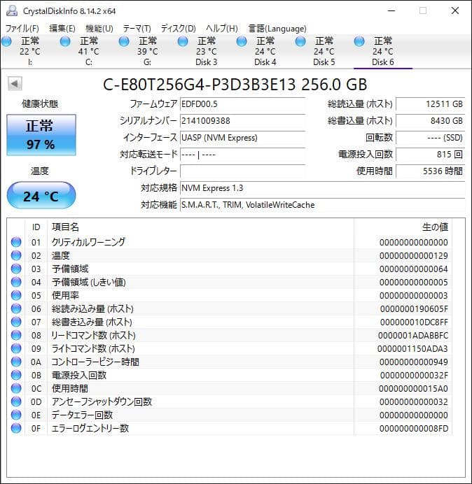 PHISON NVMe 256GB M.2 SSD 4枚セット【1220TO1】