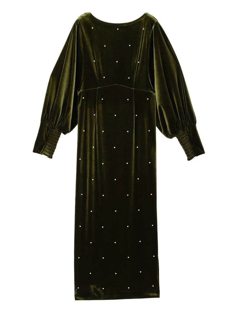 スーツ・フォーマル・ドレス Ameri BACK OPEN PEARL VELOUR DRESS
