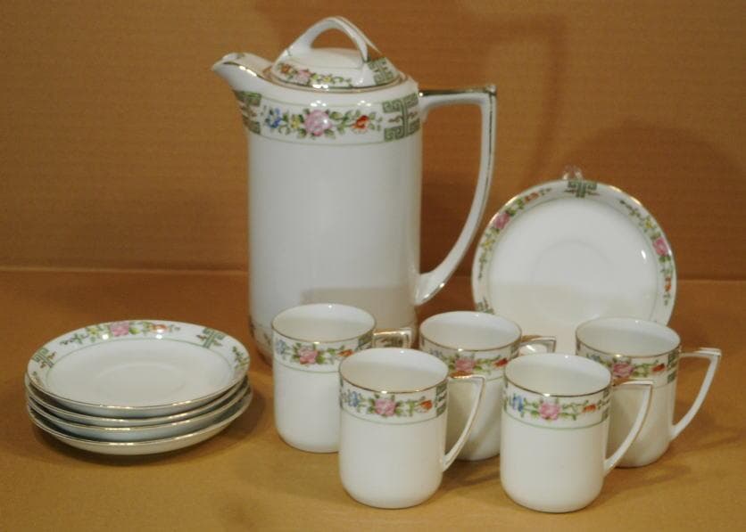 オールドノリタケ　 　　花文チョコレートセット