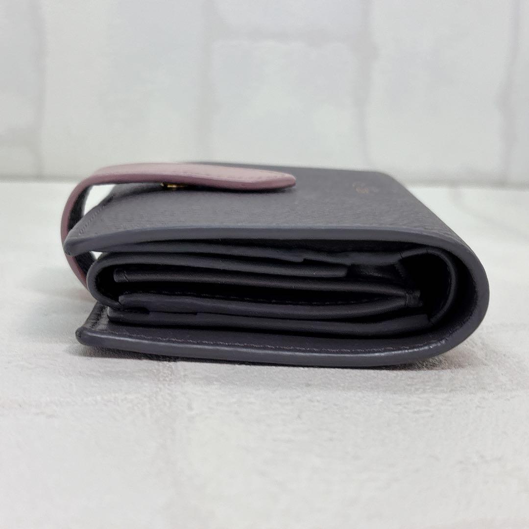 美品✨CELINE セリーヌ 折財布 スモールストラップウォレット グレー 箱付