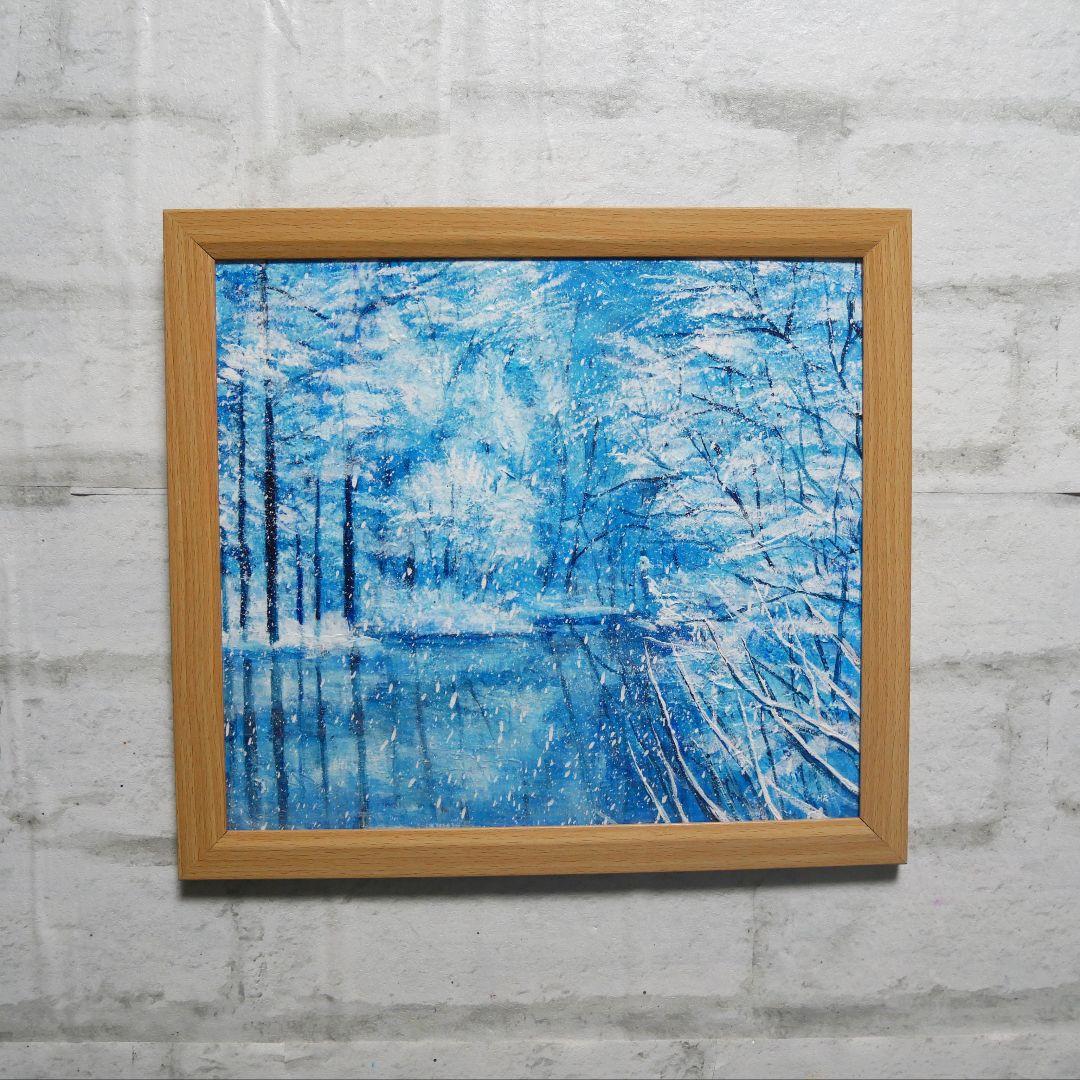 油絵 油彩 油彩画 絵 絵画【白銀の世界】