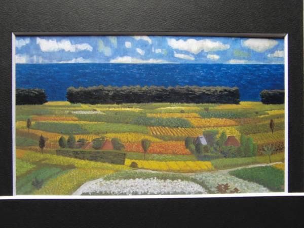 奥田元宋、「花ひらく南房」、希少な画集より、新品高級額・額装付、状態良好