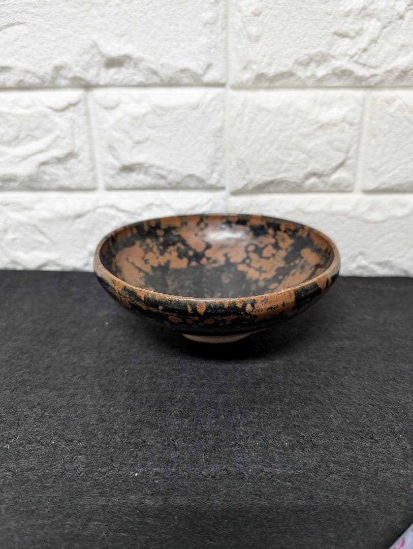 宋代 建盞系 黒釉鉄斑碗 茶碗 天目茶碗 古陶磁器 本物保証