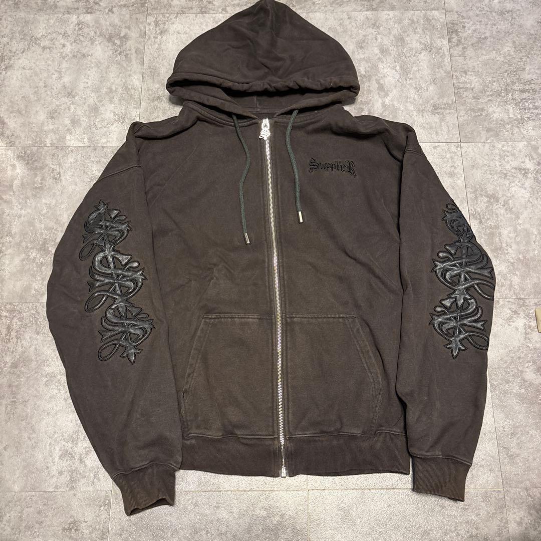 SUPPLYR ジップパーカー　両袖デザイン