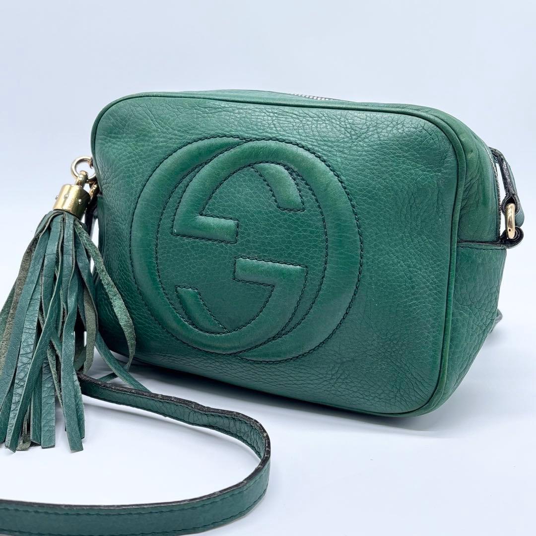 マ*ー様 GUCCI グッチ バッグ ソーホー スモールディスコバッグ グリーン