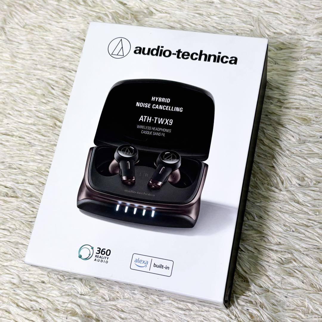 【美品】オーディオテクニカ ワイヤレスイヤホン ATH-TWX9 ブラック 黒