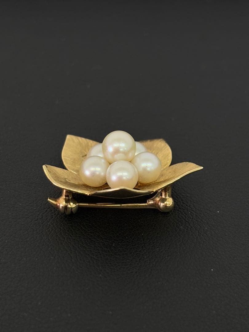 MIKIMOTO K14パールブローチ