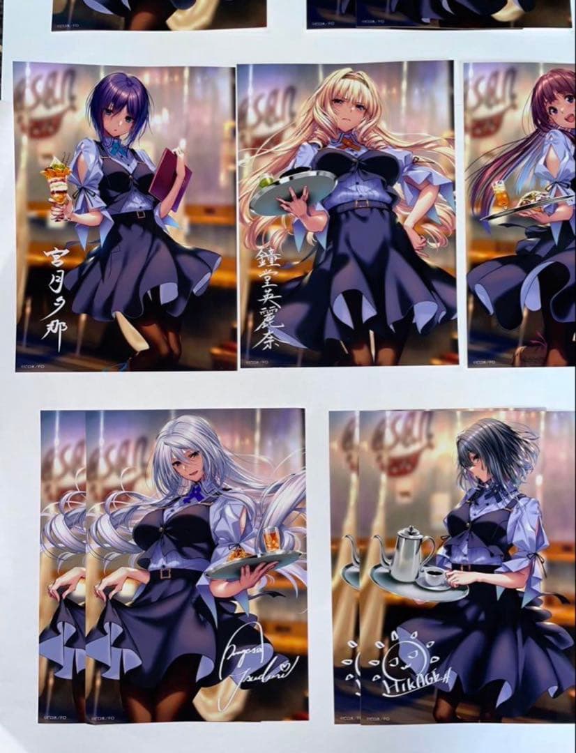 ピロ水 はにかみ彼女 はにかみカフェ ウェイトレスver. ブロマイド 全種